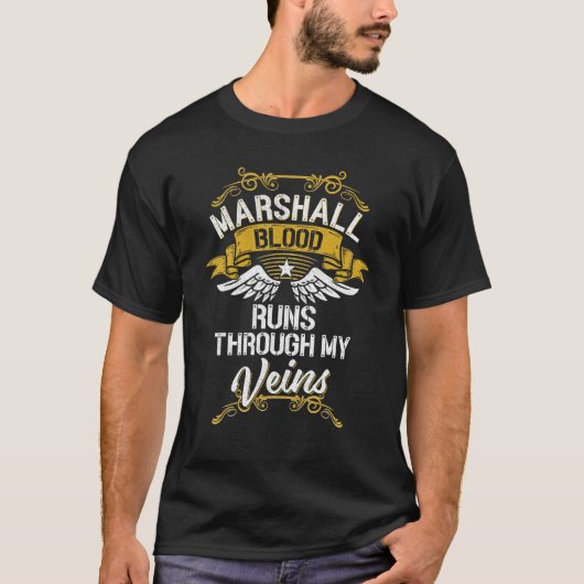 T-shirt Le Sang Marshall traverse mes veines (Devant)