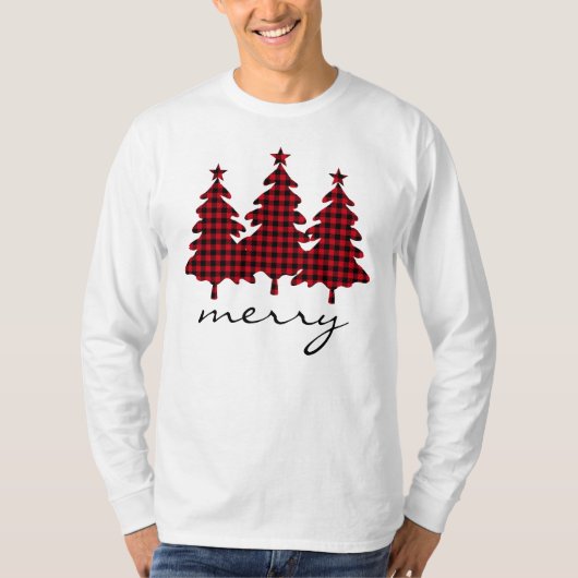 T-shirt Le sapin rouge du Buffalo Check (Devant)