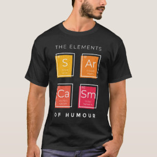 T-shirt Le sarcasme scientifique, éléments principaux du