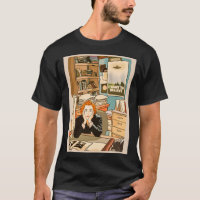Le sceptique Dana Scully dans le bureau de Mulder