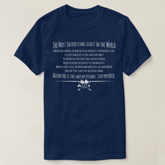 T-shirt Le Scout Le Plus Intéressant Au Monde (Design devant)