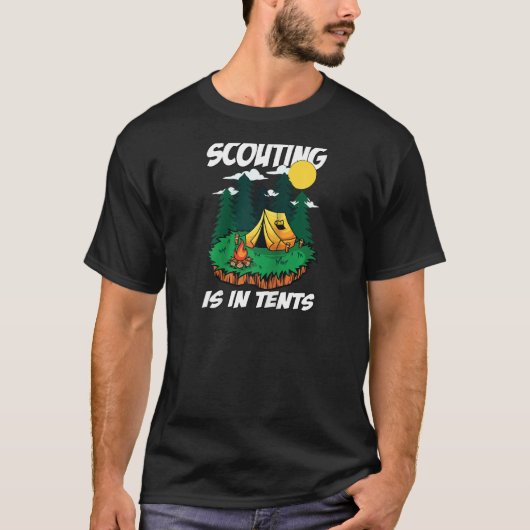 T-shirt Le Scoutisme Est Dans Les Tentes Raglan (Devant)