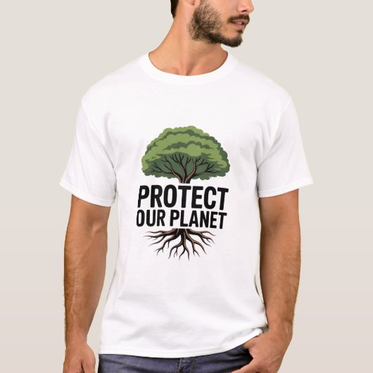T-shirt Le secret d'un avenir plus vert est ancré dans l'a (Devant)