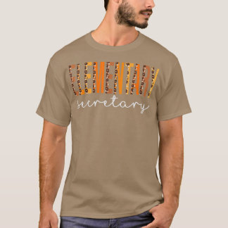 T-shirt Le Secrétaire de l'Élémentaire Leopard Automne Ama