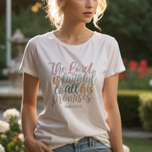 T-shirt Le Seigneur est fidèle Écriture chrétienne Psaumes