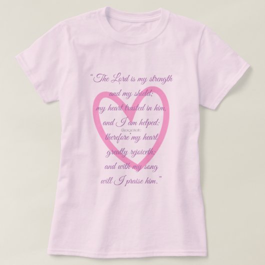 T-shirt Le Seigneur est ma force (Design devant)