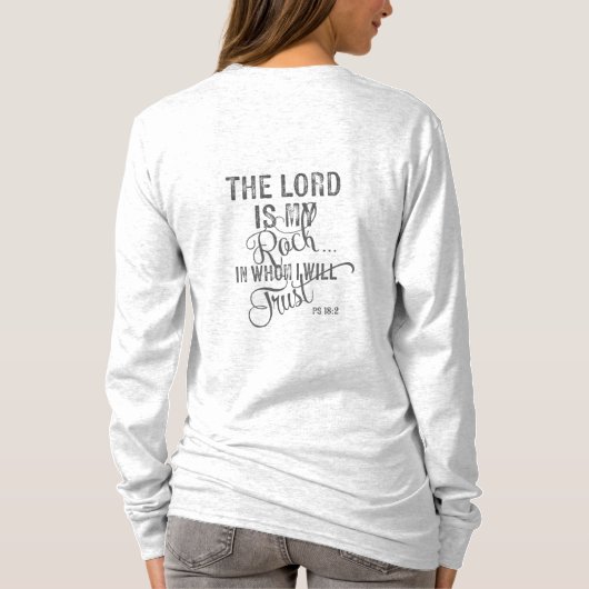T-shirt Le Seigneur est mon Rocher - Ps 18:2 (Dos)