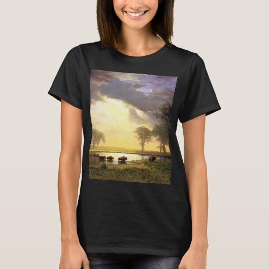 T-shirt Le sentier du Buffalo par Albert Bierstadt (Devant)
