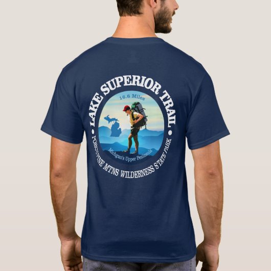 T-shirt Le sentier du lac Supérieur (Hiker C) (Dos)