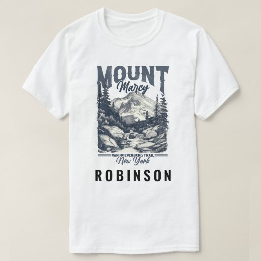 T-shirt Le sentier du Mont Marcy-Van Hoevenberg - New York (Design devant)