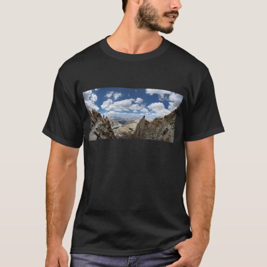 T-shirt Le sentier du mont Whitney au-dessus des lacs Hitc (Devant)