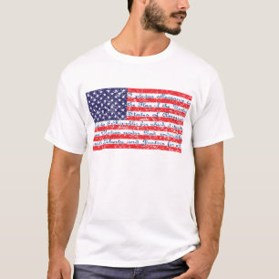 T-shirt Le serment d'allégeance au drapeau des États-Unis