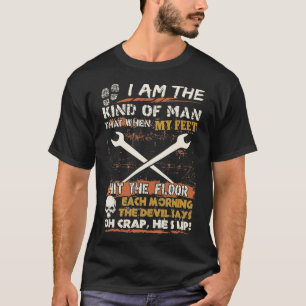 T-shirt Le serrurier que les pieds frappent le diable de
