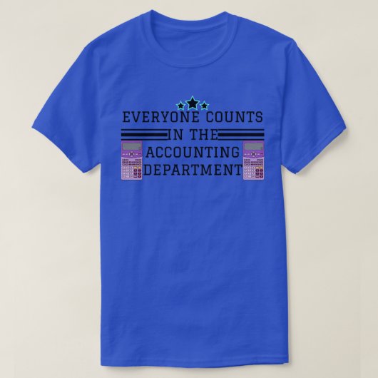 T-shirt le service de comptabilité que tout le monde compt (Design devant)