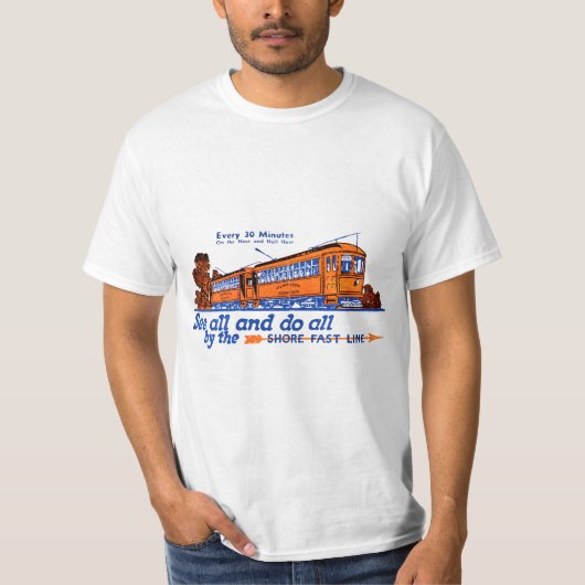 T-shirt Le service de trolley Shore Fast Line (Devant)