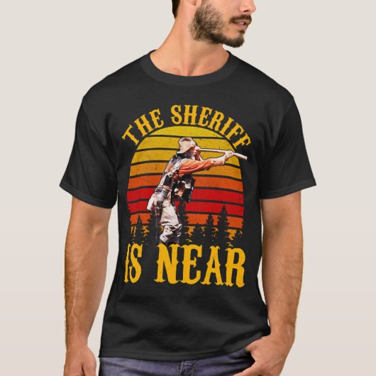 T-shirt Le shérif est proche (Devant)