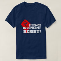 "Le silence est le consentement" avec le poing ser