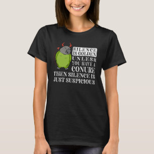 T-shirt Le silence est le perroquet doré I Dusky tête Conu