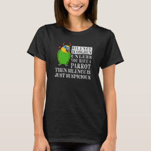 T-shirt Le silence est le perroquet doré I Orange ailé Ama