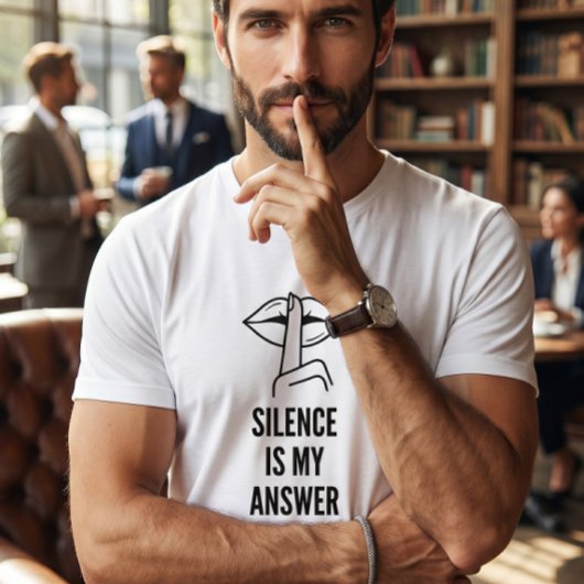 T-shirt Le silence est ma réponse Graphique de déclaration
