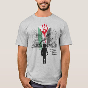 T-shirt Le silence est un dommage collatéral -Solidarité p