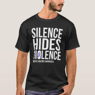 T-shirt Le silence masque la violence domestique Sensibili