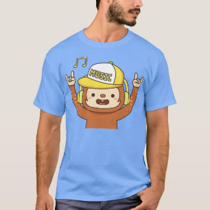 T-shirt Le Singe Aime Écouter De La Musique