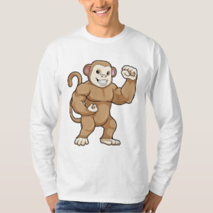 T-shirt Le singe comme culturiste au Bodybuilding