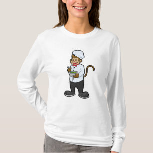 T-shirt Le singe cuire avec le bol