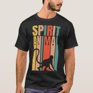 T-shirt Le Singe Est Mon Esprit Animal Retro