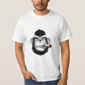T-shirt Le singe fume (Devant)