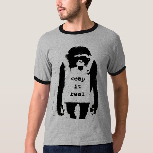 T-shirt Le SINGE INDIQUE LE MAINTIENNENT vrai (Devant)