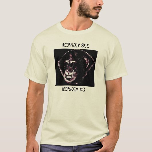 T-SHIRT LE SINGE VOIENT, SINGE FONT (Devant)