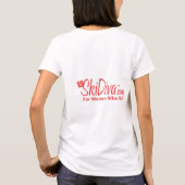 T-shirt Le ski aiment une chemise de fille (Dos)