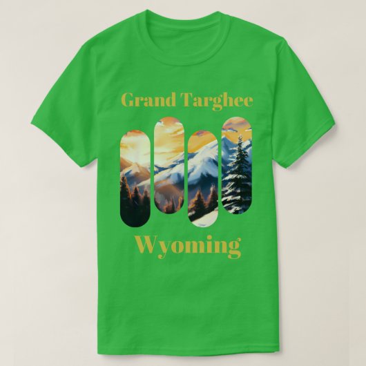 T-shirt Le ski de Grand Targhee (Design devant)