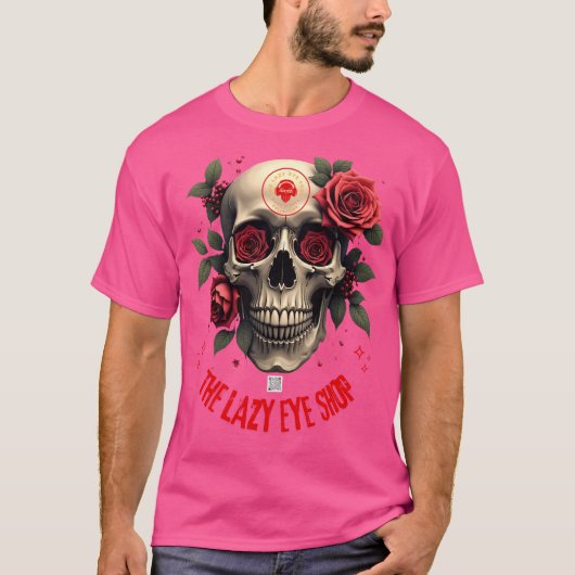 T-shirt Le SKULL et le design Rose 3 (Devant)