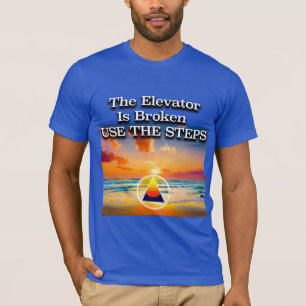 T-shirt Le slogan de récupération de l'ascenseur en panne 