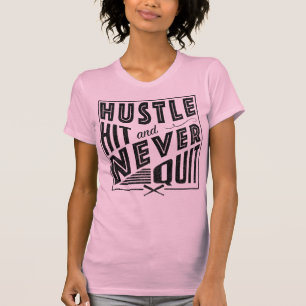 T-shirt Le softball de baseball frappe et ne cesse jamais