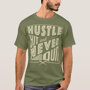 T-shirt Le softball de baseball frappe et ne cesse jamais