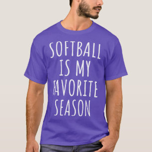 T-shirt Le softball est ma saison préférée I