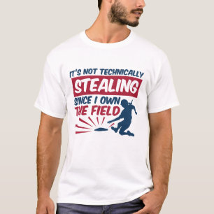 T-shirt Le softball ne vole pas puisque je possède le terr