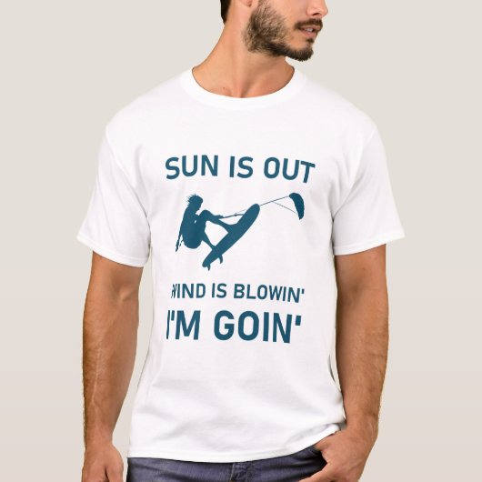 T-shirt Le soleil est dehors souffle' je vais' - Kitesurf (Devant)