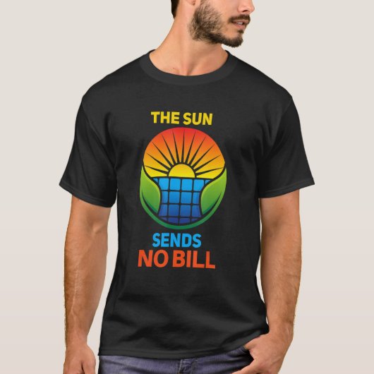 T-shirt Le soleil n'envoie pas de facture de cellules sola (Devant)