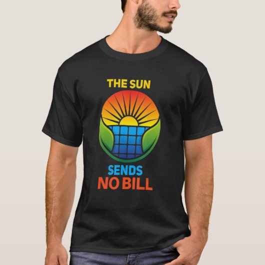 T-shirt Le soleil n'envoie pas de facture de cellules sola (Devant)