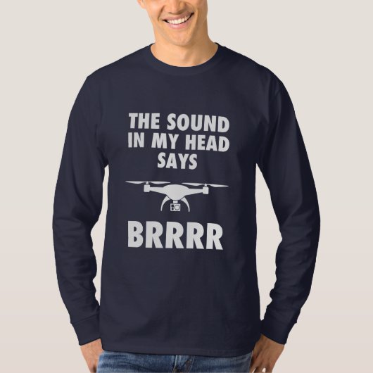 T-shirt Le Son Dans Ma Tête Dit Drone (Devant)