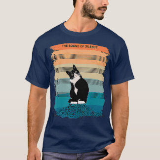 T-shirt Le son du silence de la musique et des chats vinta