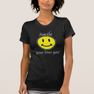 T-shirt Le sourire, Jésus vous aime