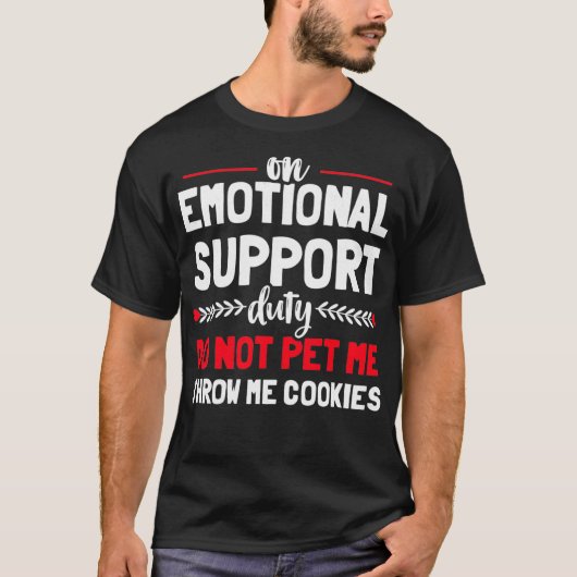T-shirt Le soutien émotionnel humain ne pas animaux de com (Devant)