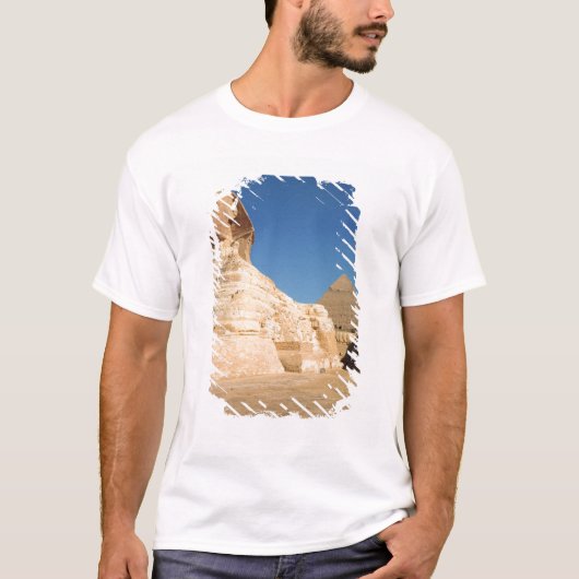 T-shirt Le sphinx et la pyramide de Khafre, Gizeh (Devant)