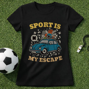 T-shirt Le sport est mon échappée Tournée Road Trip
